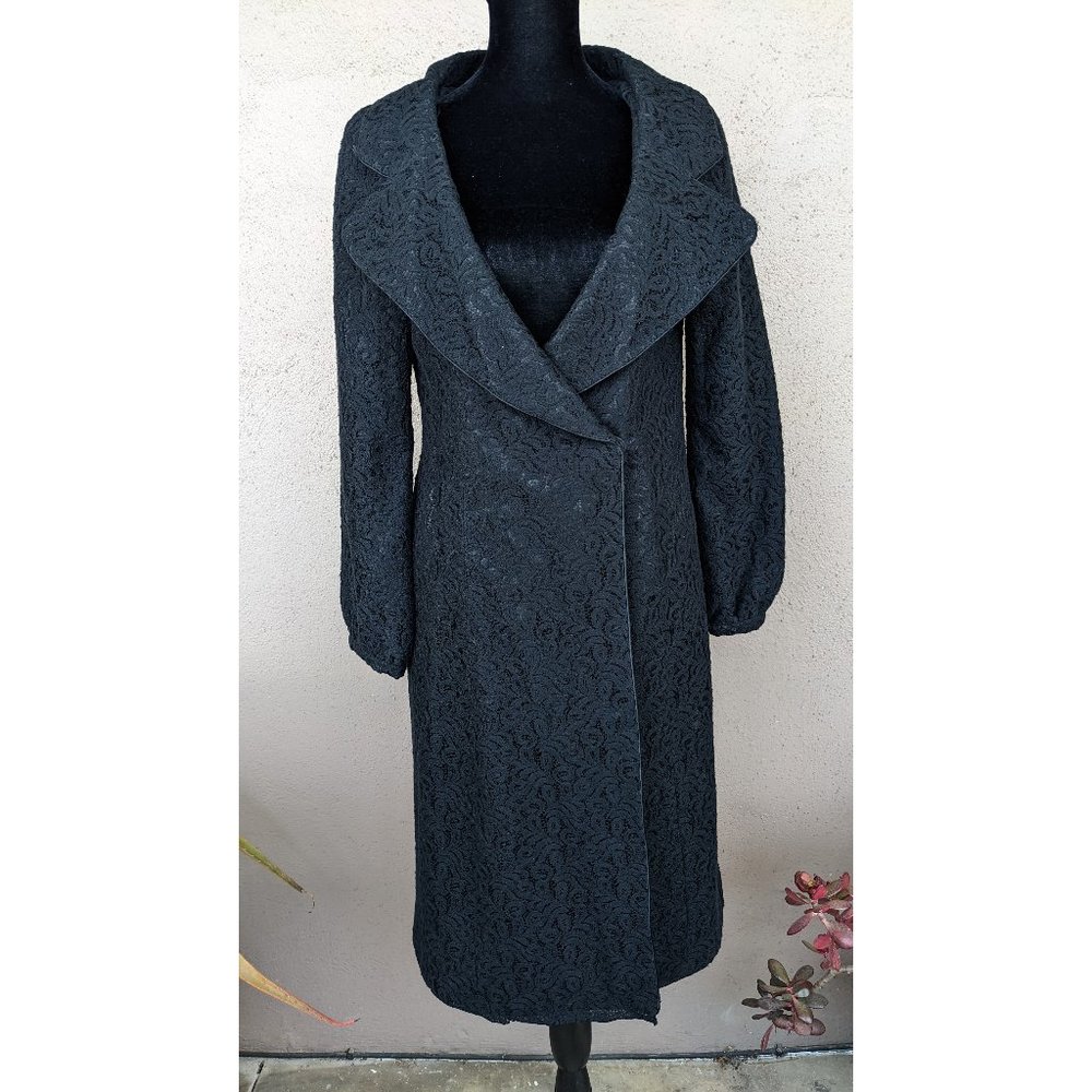 💜Black Lace Coat